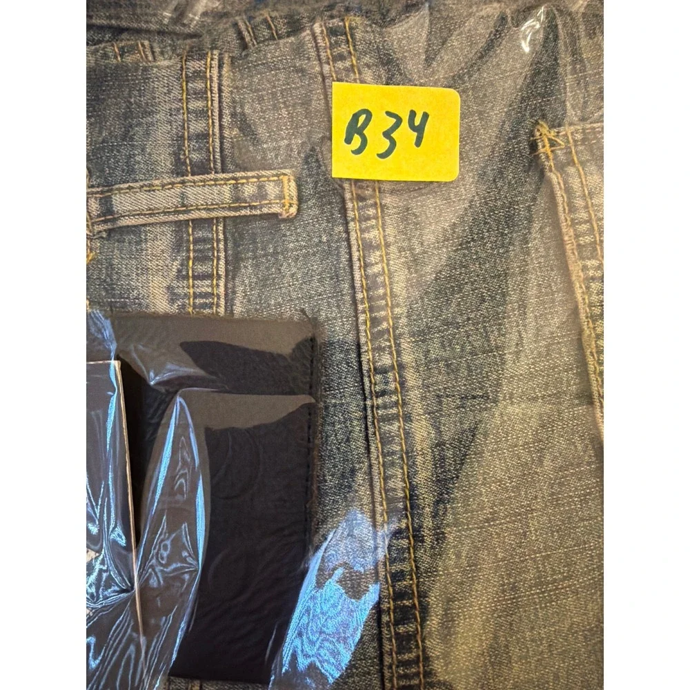 J Campbell Los Angeles Men's Bleach Wash Denim Jeans 40‎ Straight Leg New $155